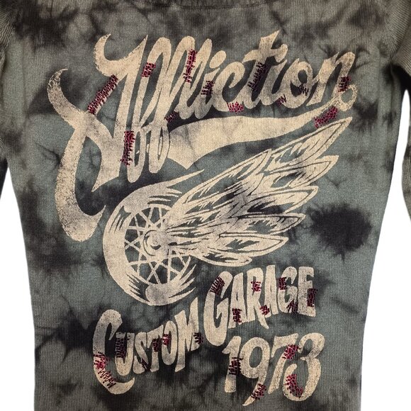 AFFLICTION Dress Astoria Sweater Mini Size XS Olive Green NEW NWT - Picture 4 of 13
